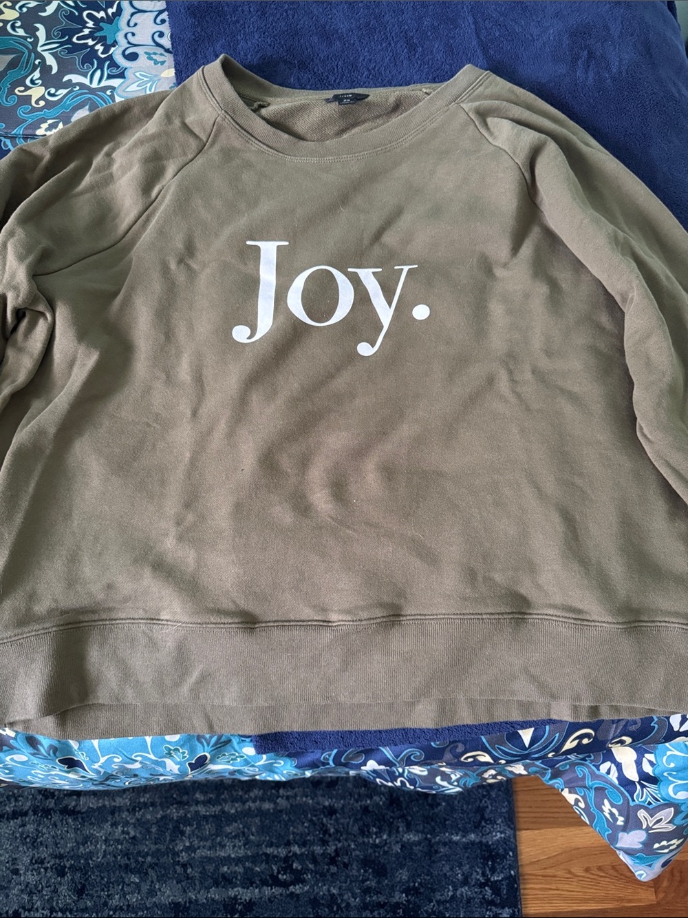 J.Crew 2X Olive Green Crewneck Sweatshirt